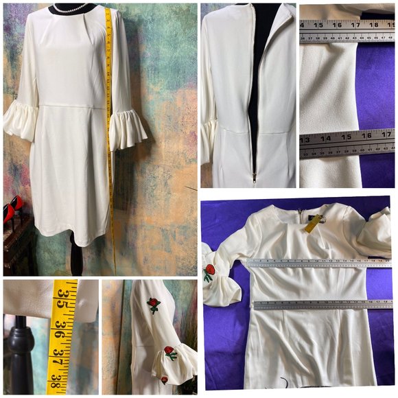 NWT๐ Alexia Admor Elegant Dress w/ Trumpet Sleeve - Picture 7 of 8